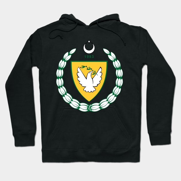 Coat of arms of the Turkish Republic of Northern Cyprus Hoodie by Flags of the World